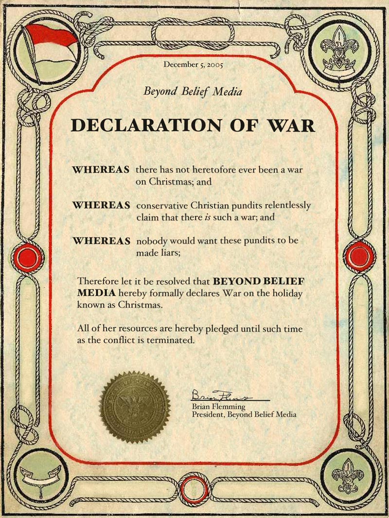 Declared here. The Declaration.