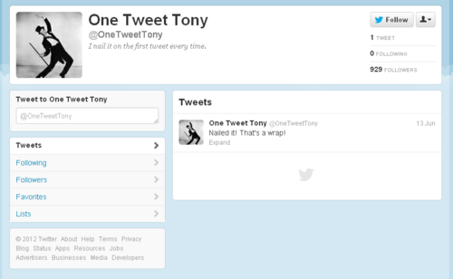 One Tweet Tony