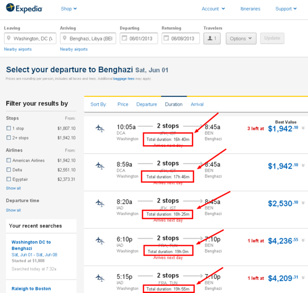 Expedia to libya